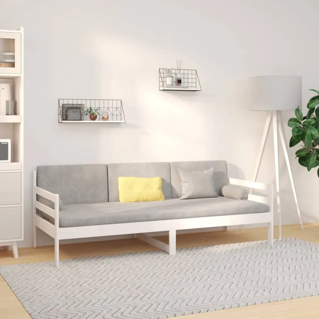 814680 vidaXL Sofá-cama 80x200 cm madeira de pinho maciça branco
