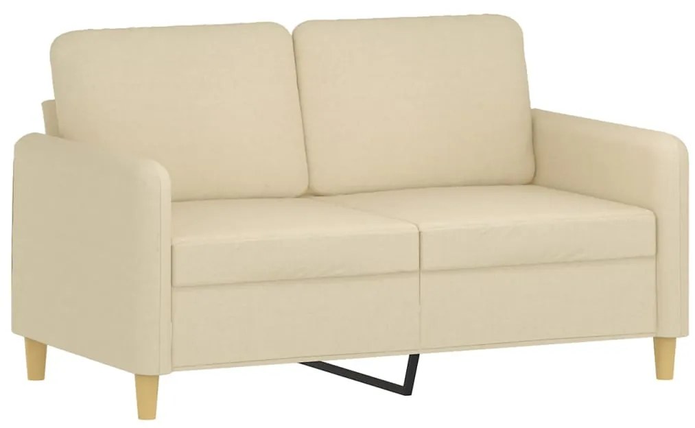 4 pcs conjunto de sofás com almofadões tecido cor creme