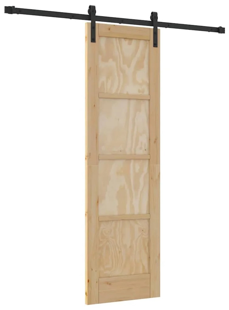 Porta Deslizante vidaXL com Conjunto de Ferragens 61x198.5 cm Madeira