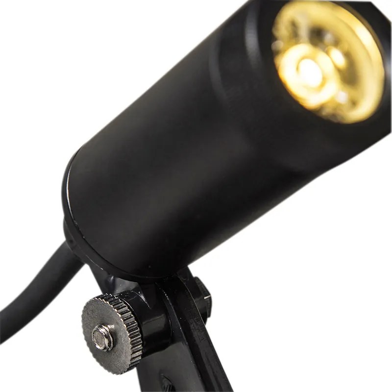 Conjunto de 4 projetores de jardim pretos com LED IP68 - Garly Moderno