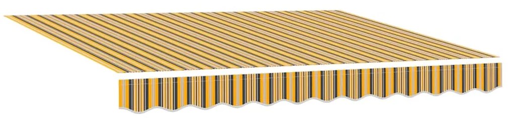 Toldo Retrátil Automático Listrado Multicolorido 350 x 250 cm