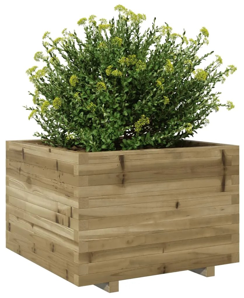 Vaso/floreira de jardim 70x70x49,5 cm madeira pinho impregnada