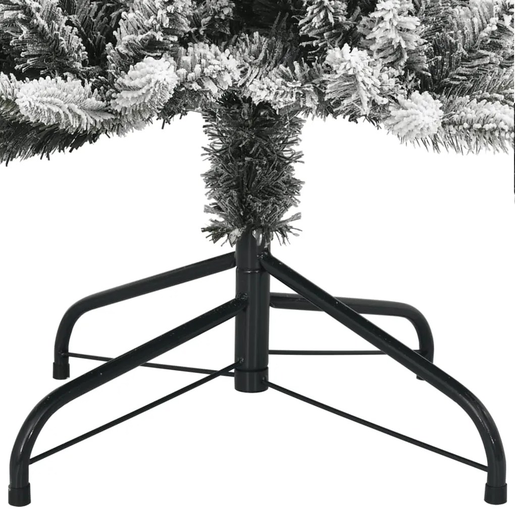 Árvore de Natal artificial com 150 luzes LED e neve 120 cm