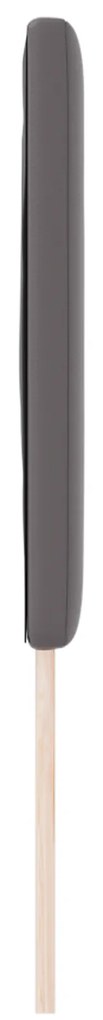 Cabeceira vidaXL Design Simples Cinza 140 cm Em Couro Sintético