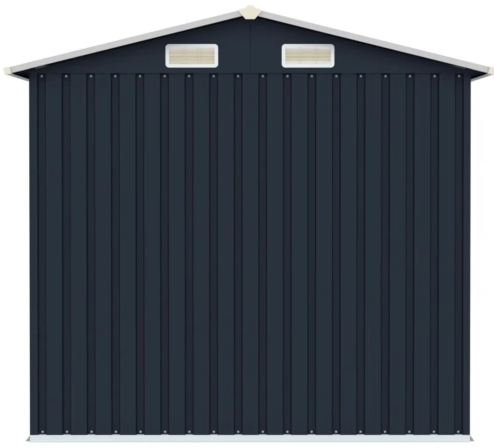 Abrigo de jardim 205x129x183 cm aço galvanizado antracite