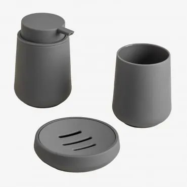 Conjunto De Banheiro Garanis Cinza Níquel - Sklum