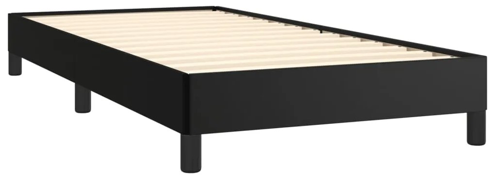 Estrutura de cama 90x200 cm couro artificial preto