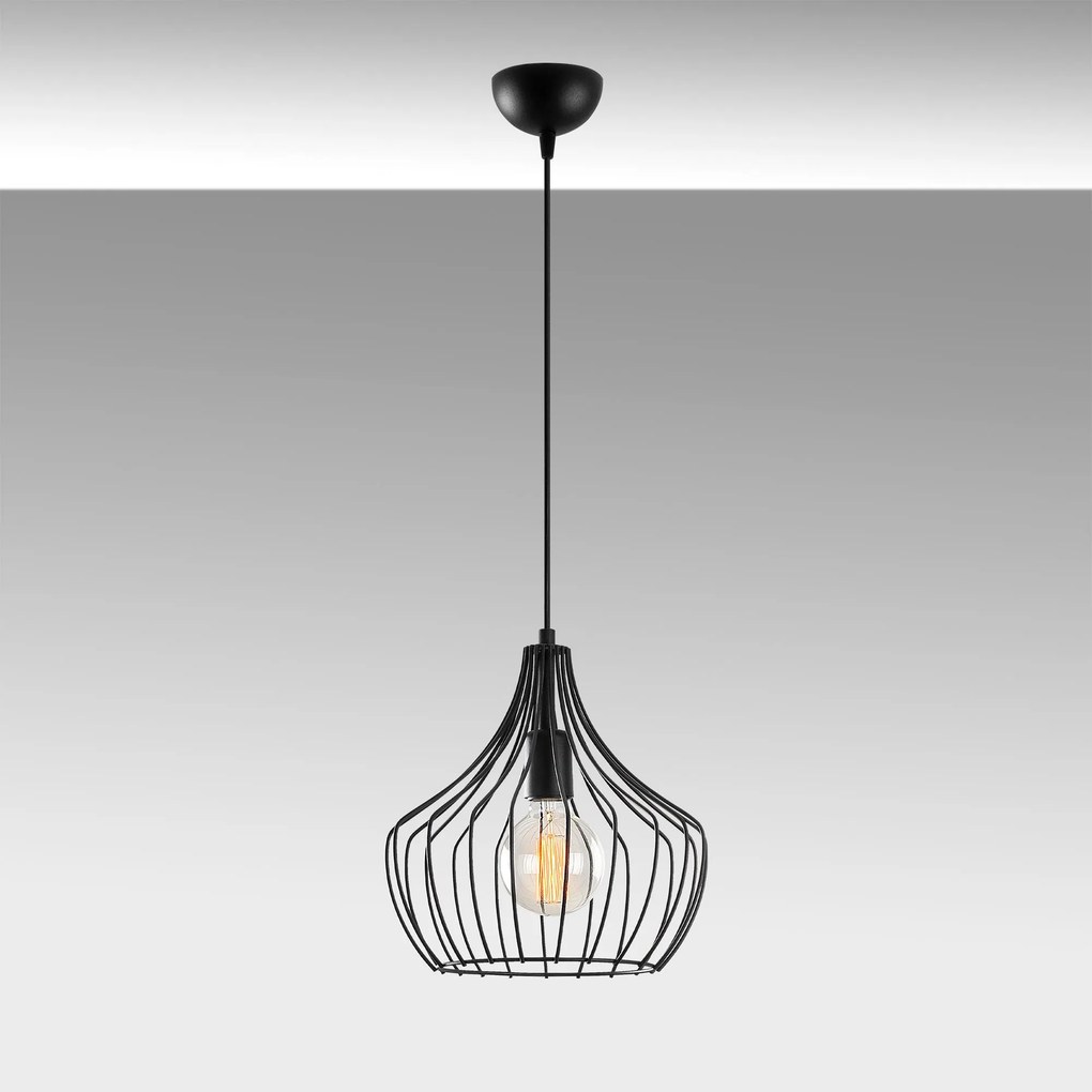 Candeeiro de Teto Mezopotamya – Preto – 27 cm