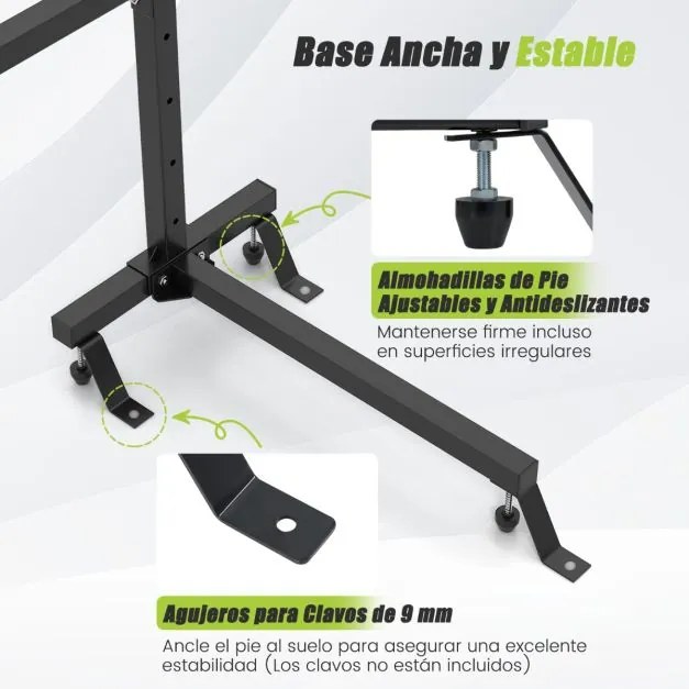 Suporte para caiaque Estante de metal para armazenamento de pranchas de surf ao ar livre Ganchos ajustáveis em 6 alturas Preto