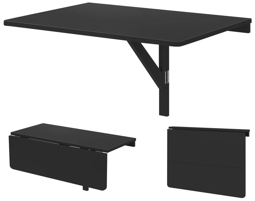 Mesa dobrável de parede de 31,5 x 23,5 polegadas para espaços pequenos - cinza