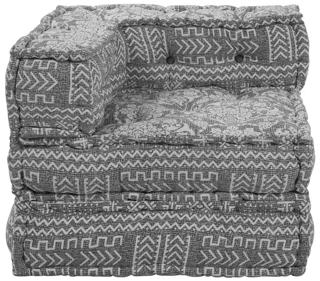 Pouf Modular - Cinza Claro, 70x70x54 cm, Tecido
