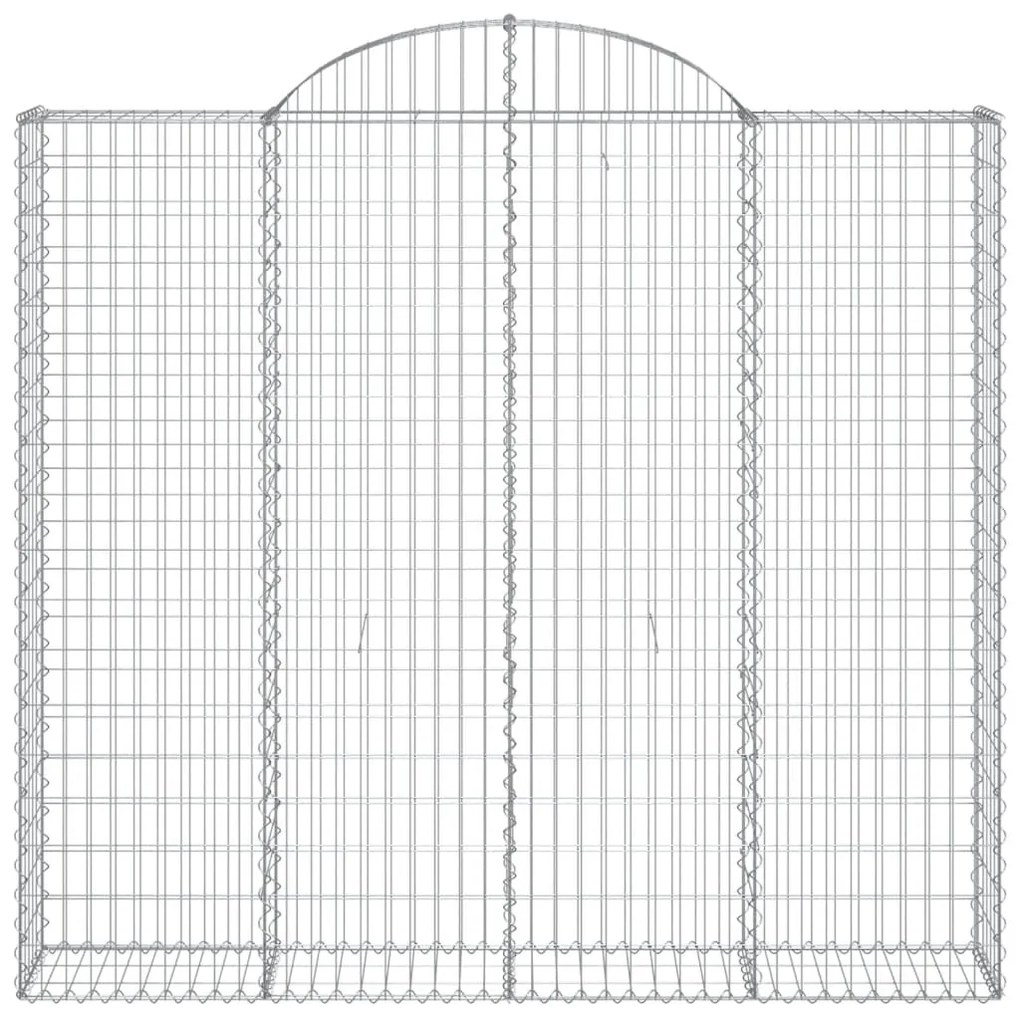 Cestos gabião arqueados 12 pcs 200x50x180/200 ferro galvanizado