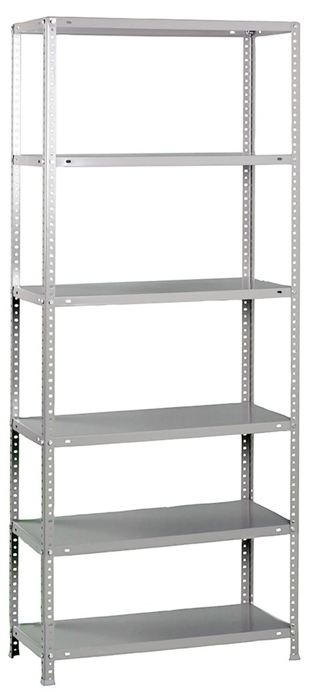 Estante com 6 Prateleiras METÁLICA ADVANTAGE PLUS 6/400 GALVANIZADA Casa, Escritório, Garagem, Despensa, Sotão Capacidade P/ prateleira 75 Kg Dimensõe
