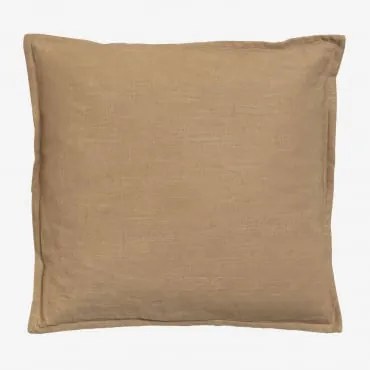 Almofada Quadrada De Algodão (45x45 Cm) Elezar Latte Castanho - Sklum