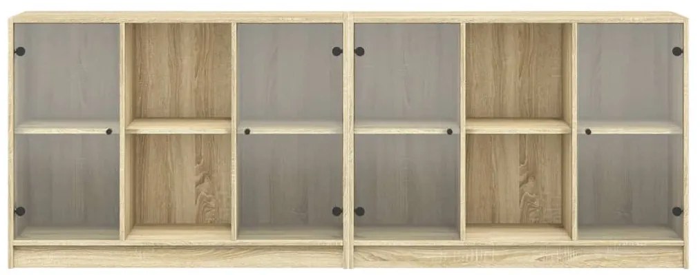 Estante c/ portas 204x37x75 cm deriv. madeira carvalho sonoma
