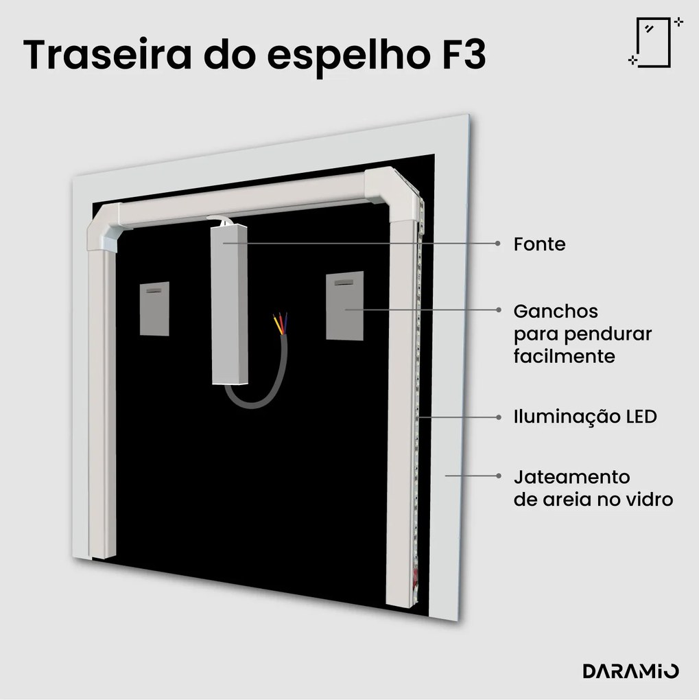 Espelho com luz F3