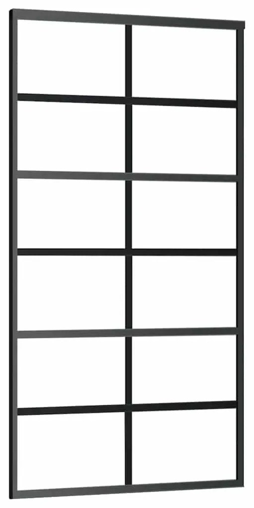 Porta deslizante c/ conj ferragens 102x205cm vidro ESG preto