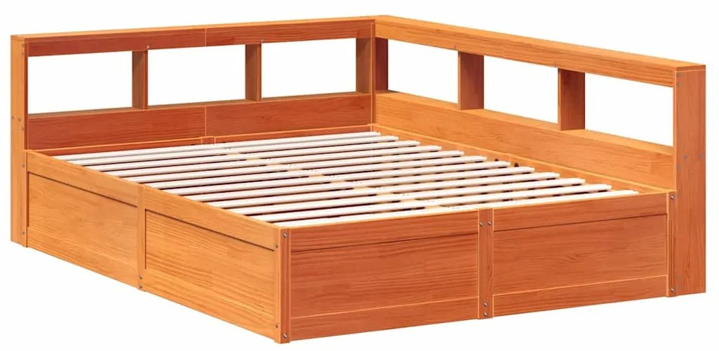 Cama com estante sem colchão 160x200 cm pinho maciço