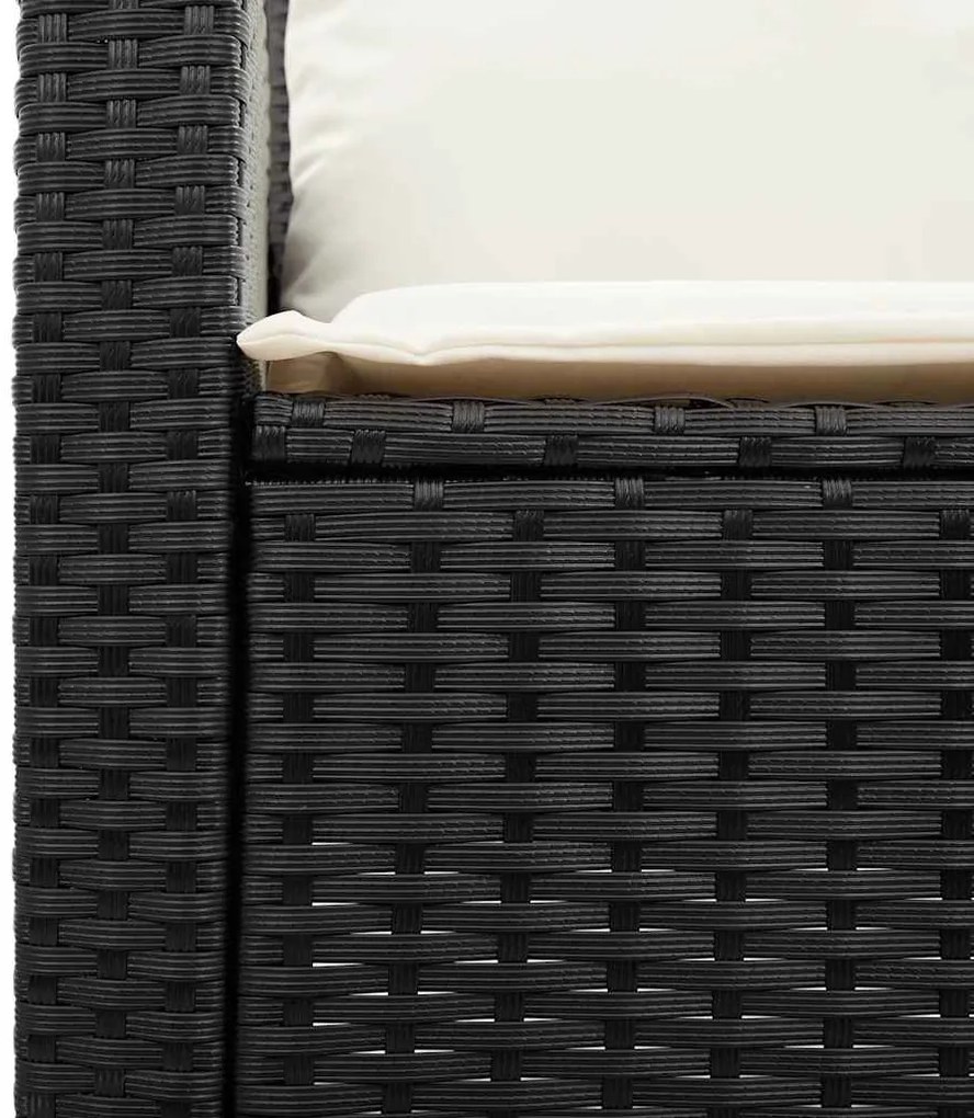 5 pcs conjunto sofás de jardim c/ almofadões empilhável vime PE