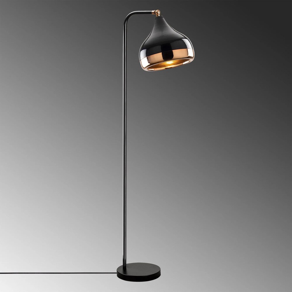 Candeeiro de Pé Yildo – Preto Cobre – 30 x 17 cm
