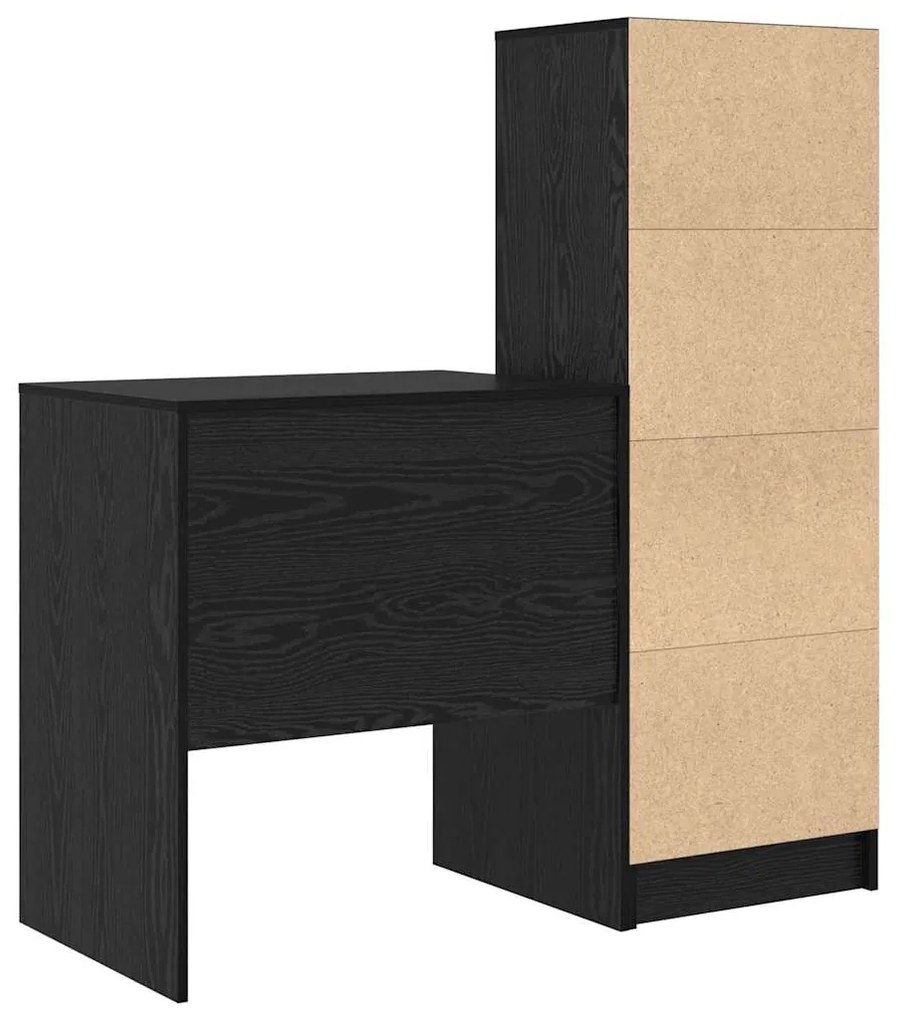 Mesa com Armazenamento Carvalho Preto Madeira de Engenharia