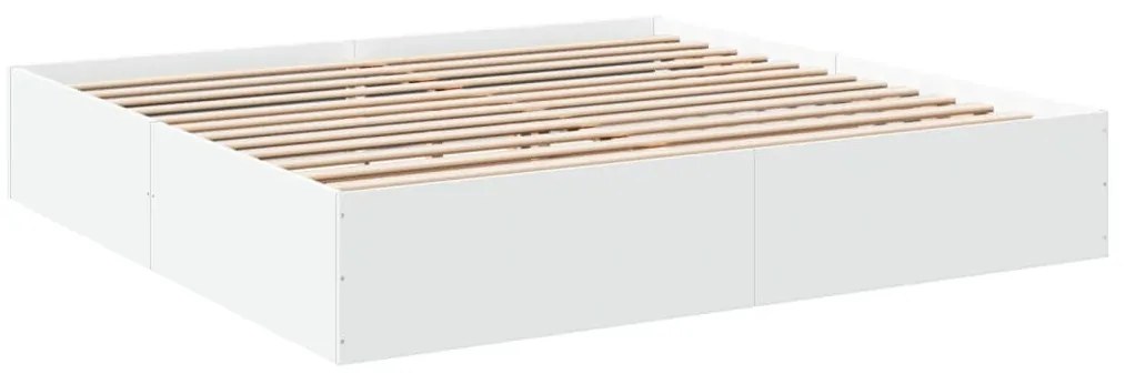 Estrutura de cama 180x200 cm derivados de madeira branco