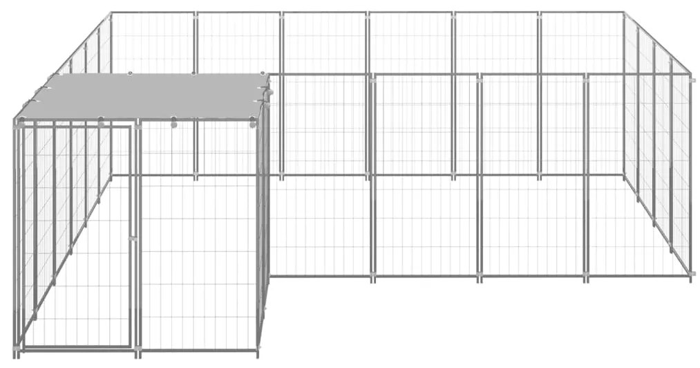 Canil 8,47 m² aço prateado