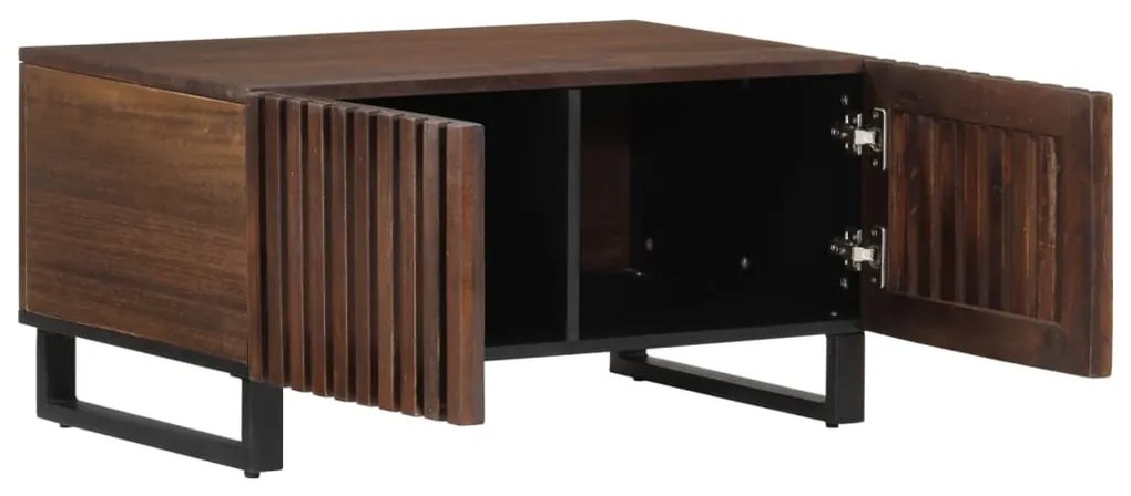 Mesa de centro 80x51x40 cm madeira de mangueira maciça castanho