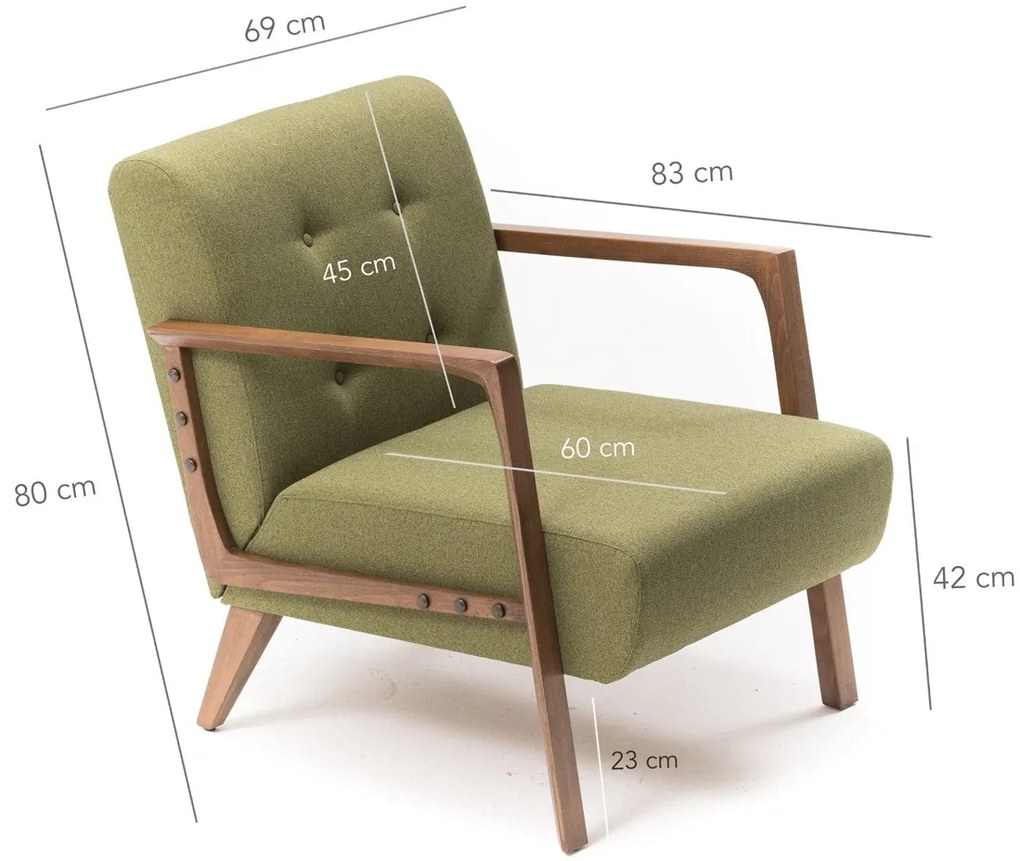 Cadeira Wing Kemer – Verde – 69x80x83 cm