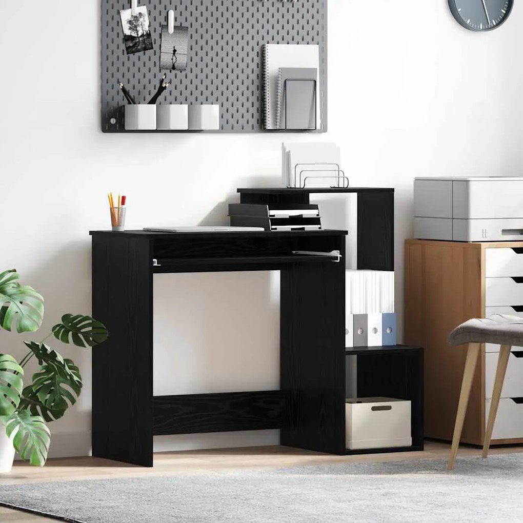 vidaXL Mesa Carvalho Preto 106 x 41 x 88,5 cm Madeira processada