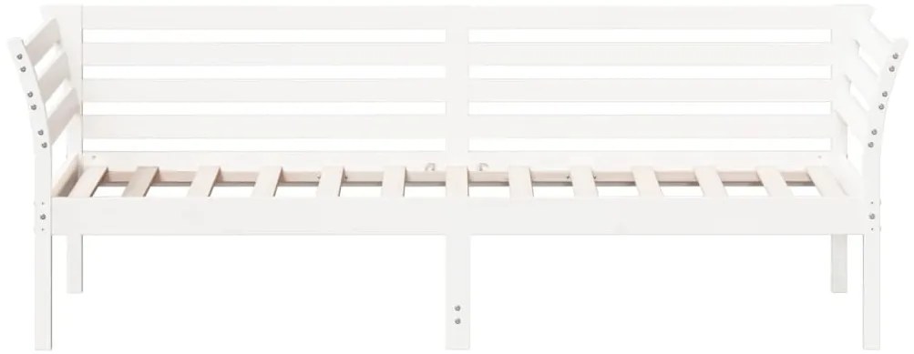 Cama dia sem colchão branco 100x200 cm pinho de madeira maciça