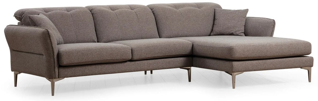 Sofá de Canto Costor – Cinzento – 290x180x96 cm