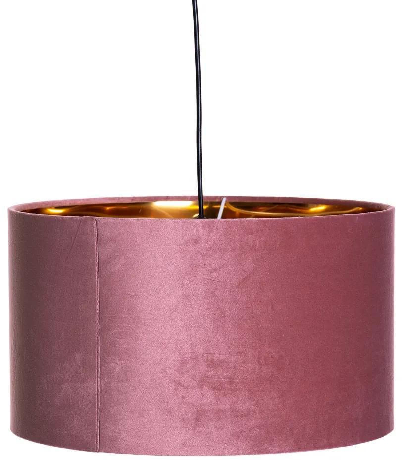 Moderne hanglamp roze met goud 40 cm - Rosalina Moderno