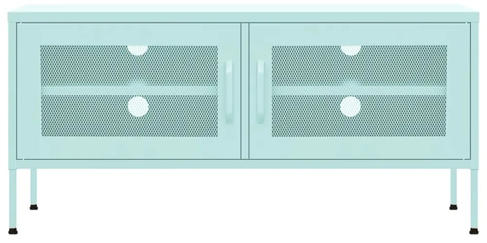 Móvel de TV aço 105x35x50 cm verde-hortelã