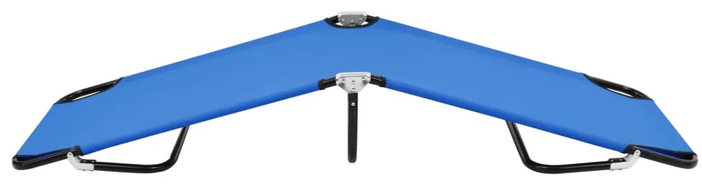 Espreguiçadeira/cama dobrável aço azul