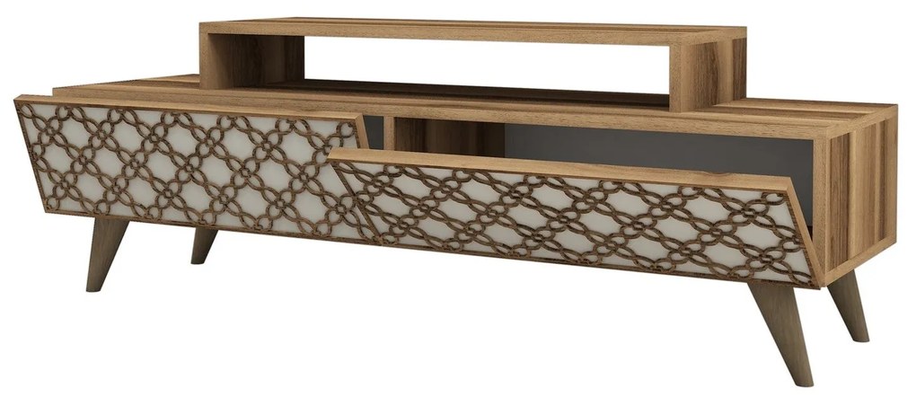 Móvel para TV City – Walnut e Creme – 140 cm x 48,8 cm x 41,8 cm