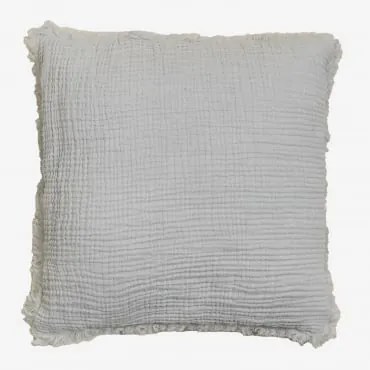 Almofada Quadrada De Gaze De Algodão (45x45 Cm) Jobert Azul Cielo - Sklum