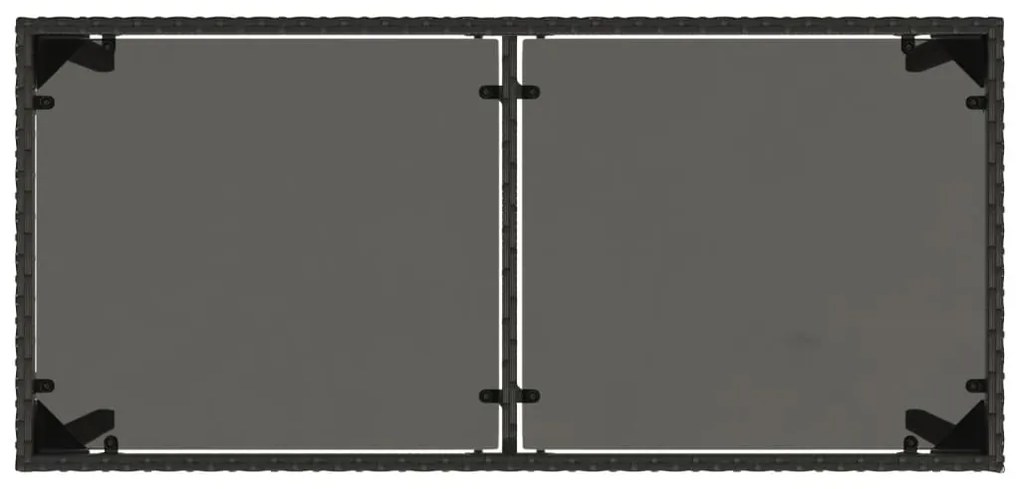 5 pcs conjunto de jantar p/ jardim c/ almofadões vime PE preto