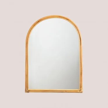 Espelho de parede em rattan Jasal NATURAL - Sklum