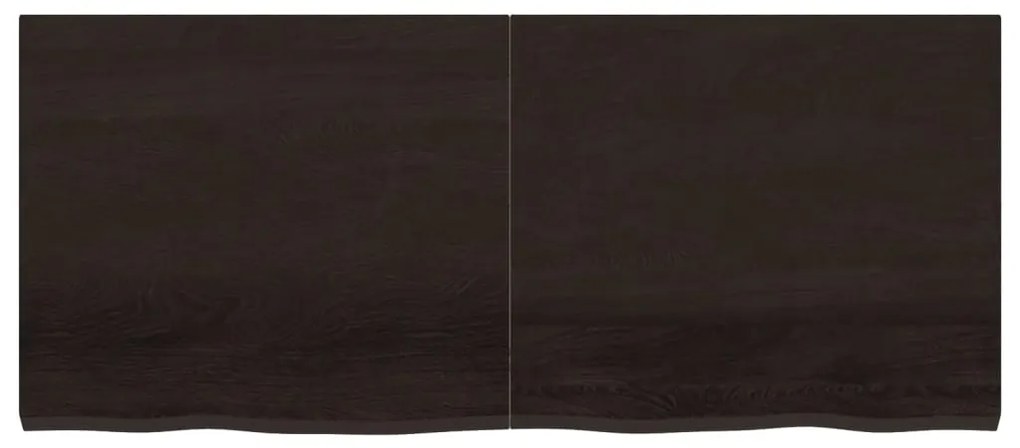 Tampo de mesa 140x60x(2-4) cm carvalho tratado castanho-escuro