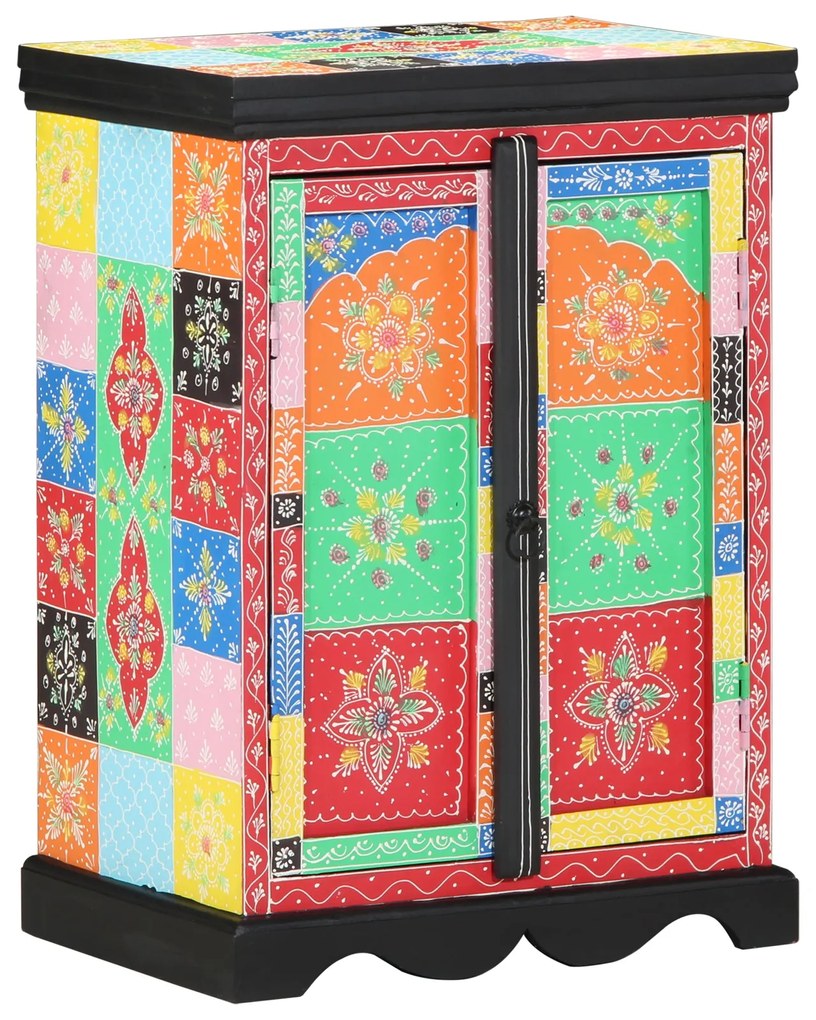 Mesa de Console vidaXL Multicolorida 50x30x75 cm em Madeira Sólida de