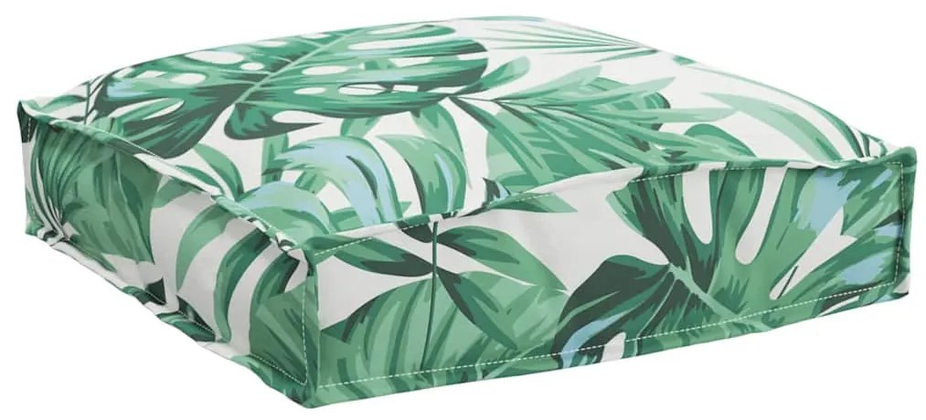 Almofadas de Palete para Assento - 2 Peças com Estampa de Folhas - 40x