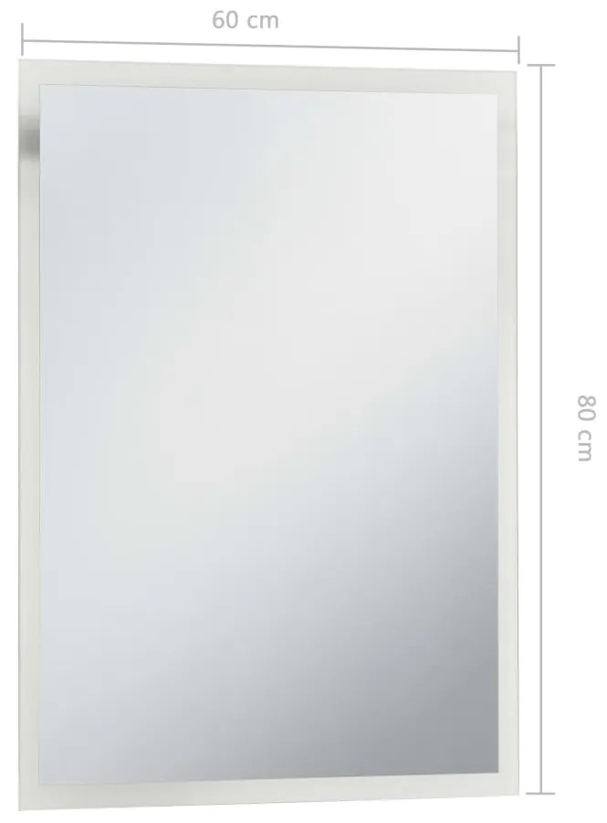 Espelho de parede LED para casa de banho 60x80 cm