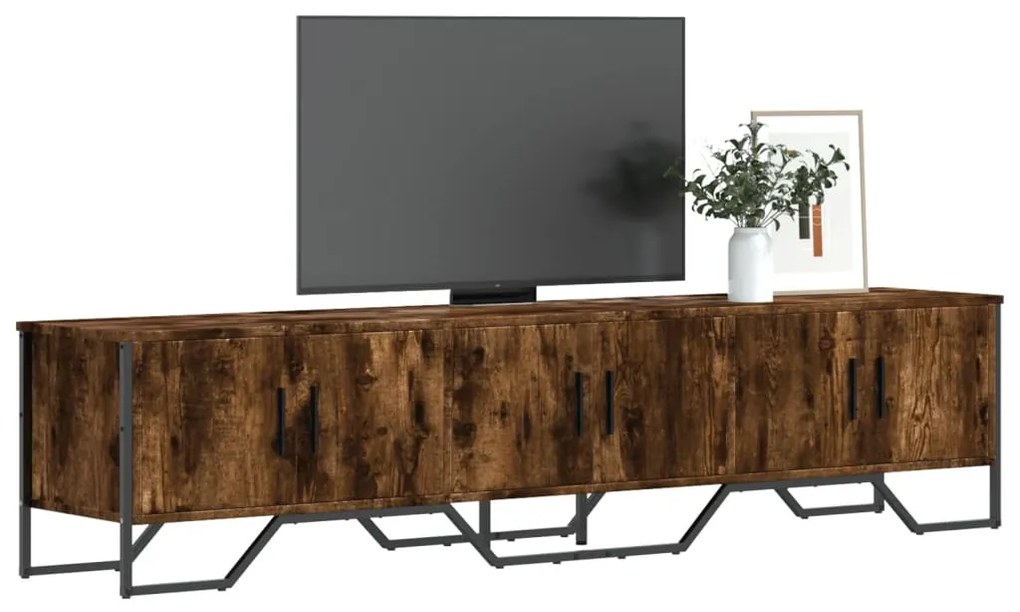 Móvel de TV 180x34x41 cm derivados de madeira carvalho fumado
