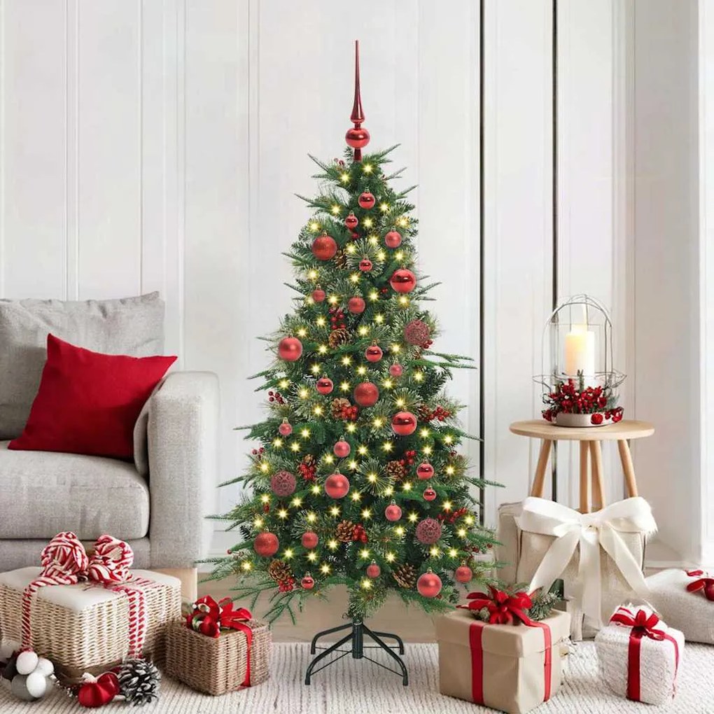 vidaXL Árvore de Natal Articulada Artificial Verde 150 cm PE e PVC