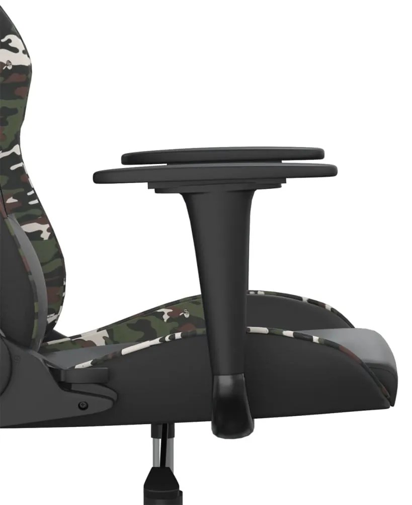 Cadeira gaming couro artificial preto e camuflado