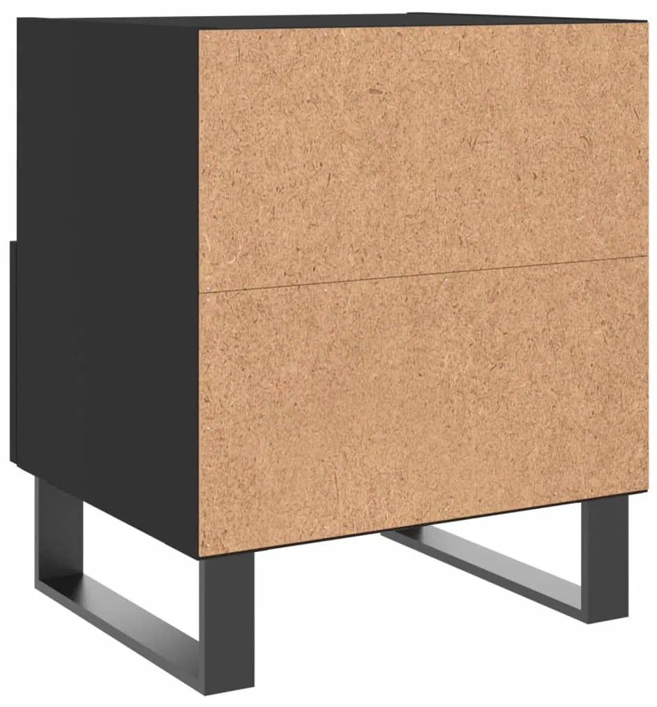 Mesas de cabeceira 2 pcs 40x35x47,5 cm deriv. de madeira preto