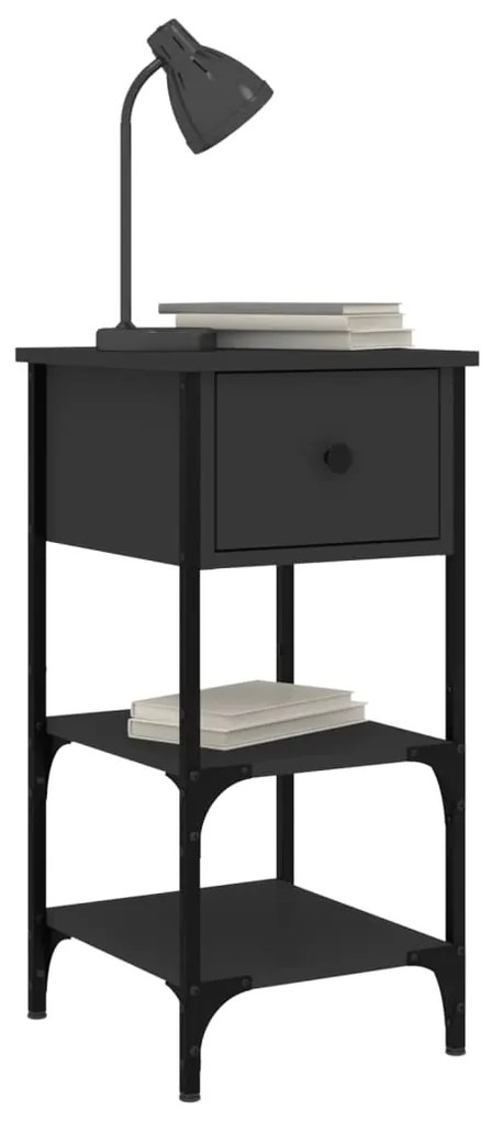 Mesa cabeceira 34x36x70 cm derivados de madeira preto