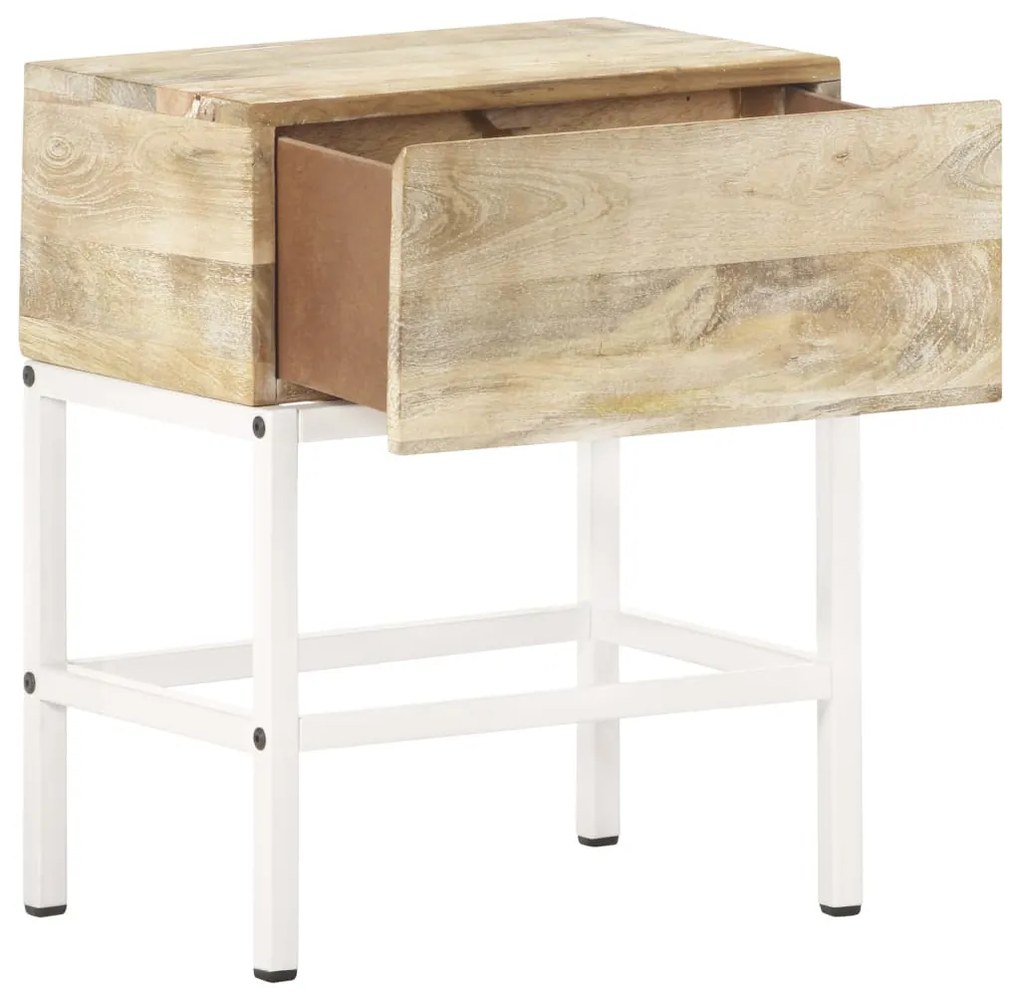 Mesa de cabeceira 40x30x50 cm madeira de mangueira maciça
