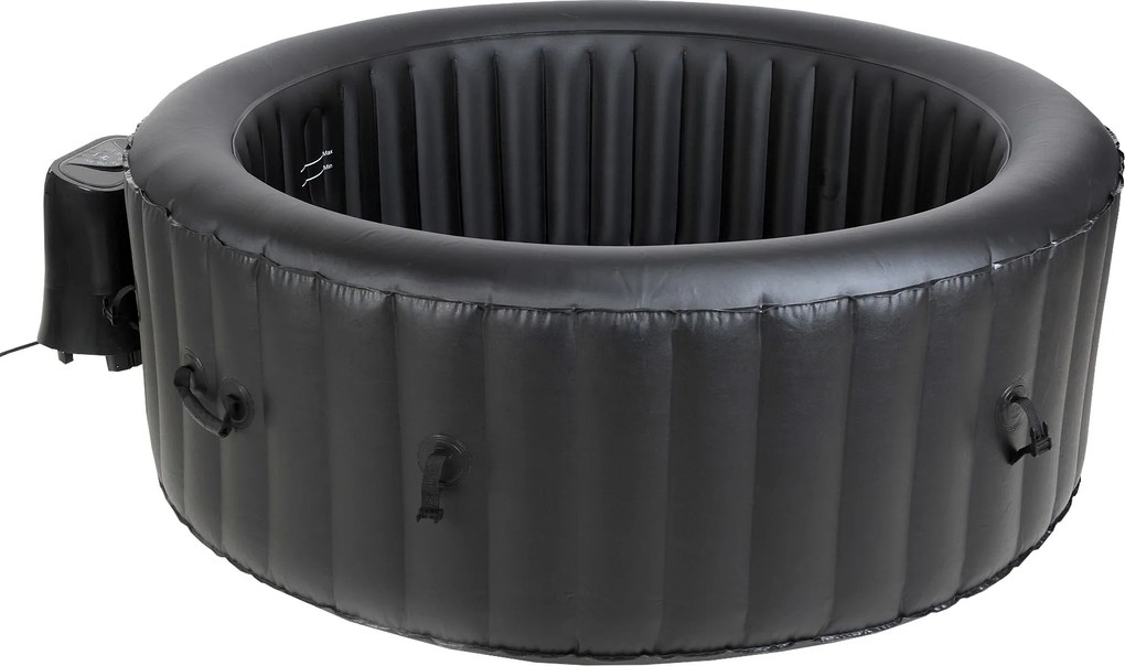 Spa insuflável portátil para 4 Pessoas com bolhas, banheira de hidromassagem, jacuzzi, preto